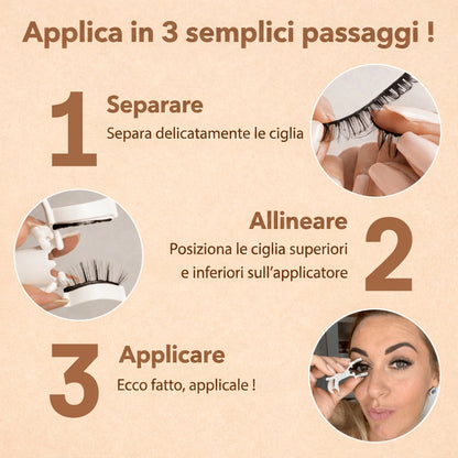 Ciglia finte magnetiche Mollie™ senza colla